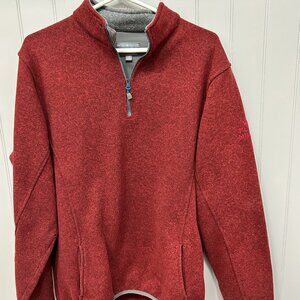 Peter Millar mens size medium quarter zip maroon sweater